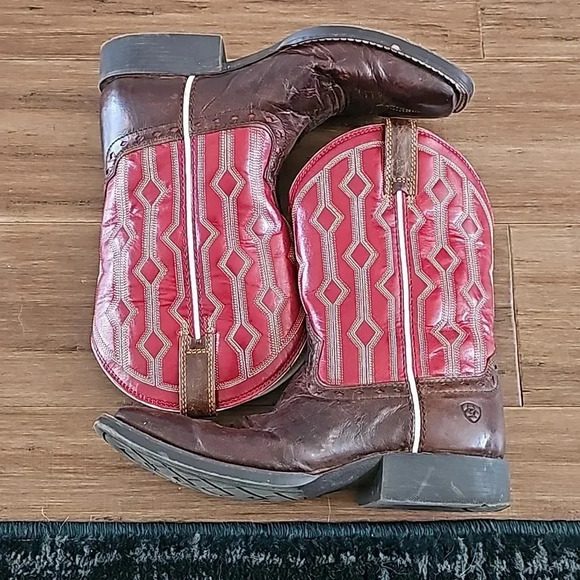 Ariat Boots Children Live Wire in Wood/Mega-Red - Picture 2 of 3